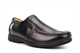 Roamers Mens Lightweight Extra Wide Fit Leather Casual Slip On Shoes Black