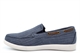Dr Keller Mens Theo Twin Gusset Slip On Canvas Boat Shoes Blue