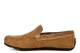 Roamers Mens Real Suede Leather Plain Moccasin Casual Slip On Shoes With Textile Lining Tan