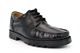 Roamers Mens Apron Gibson Softie Leather Shoes With Padded Collar Black