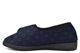 Comfylux Mens Paul Touch Fastening Washable Wide Fit Slippers Navy Blue Check (EE Fitting)