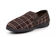 Sleepers Mens Dale Twin Gusset Slip On Carpet Slippers Brown Check