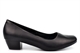 Boulevard Womens Low Heel Plain Court Shoes With Ultra Padded Insole Black