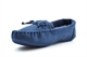 Cosies Womens Louisa Faux Suede Moccasin Slippers With Faux Fur Lining Navy
