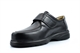 Roamers Mens Fuller Fit Lightweight Leather Shoes With Touch Fastening Black (E Fitting)