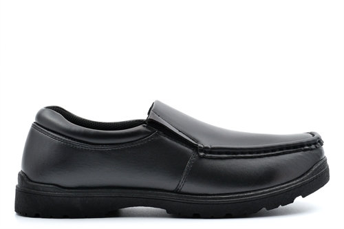 Charles Southwell Mens Grindleton Twin Gusset Slip On Boat Shoes/Junior Boys School Shoes Black 