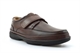 Roamers Mens Deluxe Comfort Wide Fit Real Leather Shoes With Touch Fastening Brown (E Fitting)