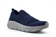 Dek Mens Flyknit Lightweight Elasticated Slip On Trainers/Casual Shoes With Memory Foam Insole Navy