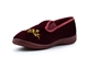 Dr Lightfoot Womens Gemma Slip On Wide Fit Slippers With Embroidered Upper Burgundy