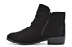 Dr Lightfoot Womens Ivy Ruched Microfibre Suede Ankle Boots With Inside Zip Fastening Black