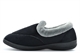 Dr Lightfoot Womens Bridget Full Collar Memory Foam Slip On Slippers With Warm Fleece Lining Black