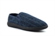 Regment Mens Twin Gusset Slip On Carpet Slippers Navy