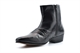 Montecatini Mens Reptile Leather Cuban Heel Ankle Boots Black