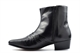 Montecatini Mens Reptile Leather Cuban Heel Ankle Boots Black