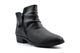 Dr Lightfoot Womens Ivy Ruched Ankle Boots With Inside Zip Fastening Black