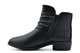 Dr Lightfoot Womens Ivy Ruched Ankle Boots With Inside Zip Fastening Black