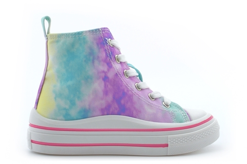 Urban Jacks Girls Montblanc Rainbow High Top Canvas Shoes/Girls Pumps Multi Coloured