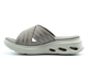 Cipriata Womens Elina Lightweight Cross Over Mule Sandals With Low Wedge Heel Grey