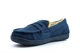 MAUJ Boys Moccasin Slippers Lightweight Slip On Carpet Slippers With Faux Fur Lining Navy