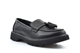 Boulevard Womens Low Heel Tassel Loafers/Girls School Loafer Shoes Black
