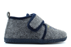 Sleepers Boys League Touch Fastening Bootee Slippers/Boot Slippers/Football Slippers Grey