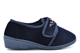 Sleepers Womens Elsie Touch Fasten Memory Foam Wedge Heel Wide Fit Slippers Navy (E Fitting)