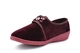 Sleepers Womens Elsie Touch Fasten Memory Foam Wedge Heel Wide Fit Slippers Burgundy (E Fitting)