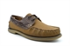 Dek Mens Leather Moccasin Boat Shoes With Non-Marking Anti-Shock Stitched Sole Nubuck Brown