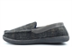 Zedzzz Mens Neville Moccasin Style Slippers With Tweed Textile Upper And Terry Lining Grey