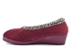 Sleepers Womens Dawn Wedge Slip On Slippers With Knitted Lining And Rubber Sole Burgundy/Ocelot