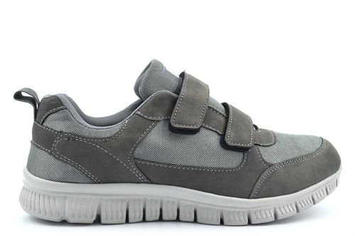 Dek Mens Viking Super Lightweight Memory Foam Touch Fasten Trainers Grey