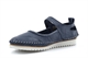 Mod Comfys Womens Softie Leather Touch Fasten Casual Shoes With Comfort Insole And Rubber Sole Navy