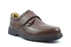 Roamers Mens Extra Wide Leather Casual Shoes With Touch Fastening Brown (E/EE/EEE)