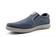 Scimitar Mens Twin Gusset Slip On Casual Shoes With Faux Leather Patch Detail Navy Blue