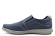 Scimitar Mens Twin Gusset Slip On Casual Shoes With Faux Leather Patch Detail Navy Blue
