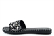 Reveal Love Your Look Womens Glitter High Sparkle Slider Mule Sandals Black