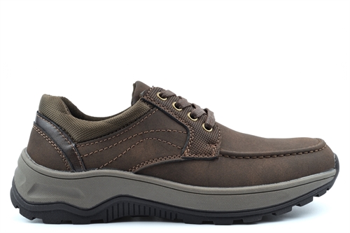 Scimitar Mens Memory Foam Comfort Casual Leisure Shoes Brown