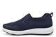 Dr Keller Mens Craig Casual Slip On Wide Fit Trainers Navy Blue (E Fitting)