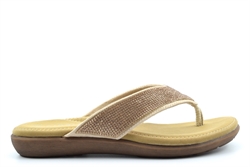 Cipriata Womens Alcee Diamante Toe Post Sandals With Padded Insole Rose Gold