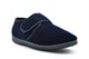Jo & Joe Mens Touch Fastening Cord Wide Fit Slippers Navy Blue (E Fitting)
