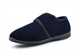 Jo & Joe Mens Touch Fastening Cord Wide Fit Slippers Navy Blue (E Fitting)