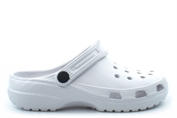 Girls/Boys Perforated Swing Bar Clogs / Clog Mules / Pool Sandals / Beach Sandals White