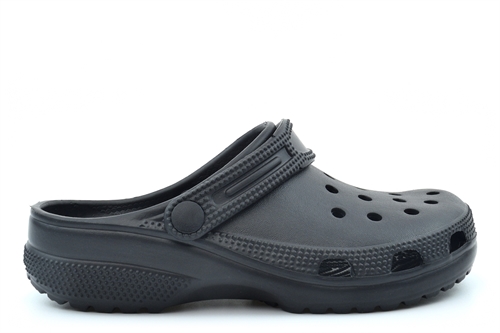 Boys/Girls Perforated Swing Bar Clogs / Clog Mules / Pool Sandals / Beach Sandals Black