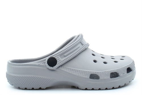 Boys/Girls Perforated Swing Bar Clogs / Clog Mules / Pool Sandals / Beach Sandals Grey