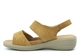Boulevard Womens Twin Touch Fastening Lightweight Wedge Sandals With Padded Insole Beige