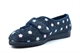 Sleepers Womens Matilda V Cut Touch Fastening Wide Fit Slippers Navy Blue (EE Fitting)