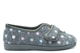 Sleepers Womens Matilda V Cut Touch Fastening Wide Fit Slippers Grey (EE Fitting)