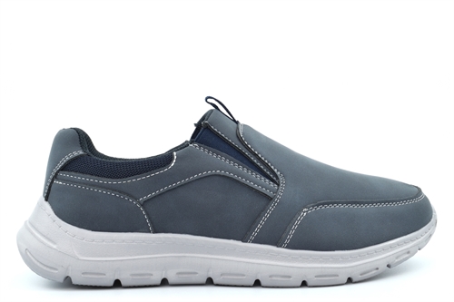 Scimitar Mens Twin Gusset Super Lightweight Slip On Casual Shoes Navy Blue