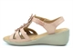 Dr Lightfoot Womens Lightweight Wedge Sandals With Flower Detail Rose Gold