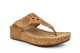 Cipriata Womens Corina Touch Fastening Toe Post Wedge Sandals With Deluxe Padded Insole Tan